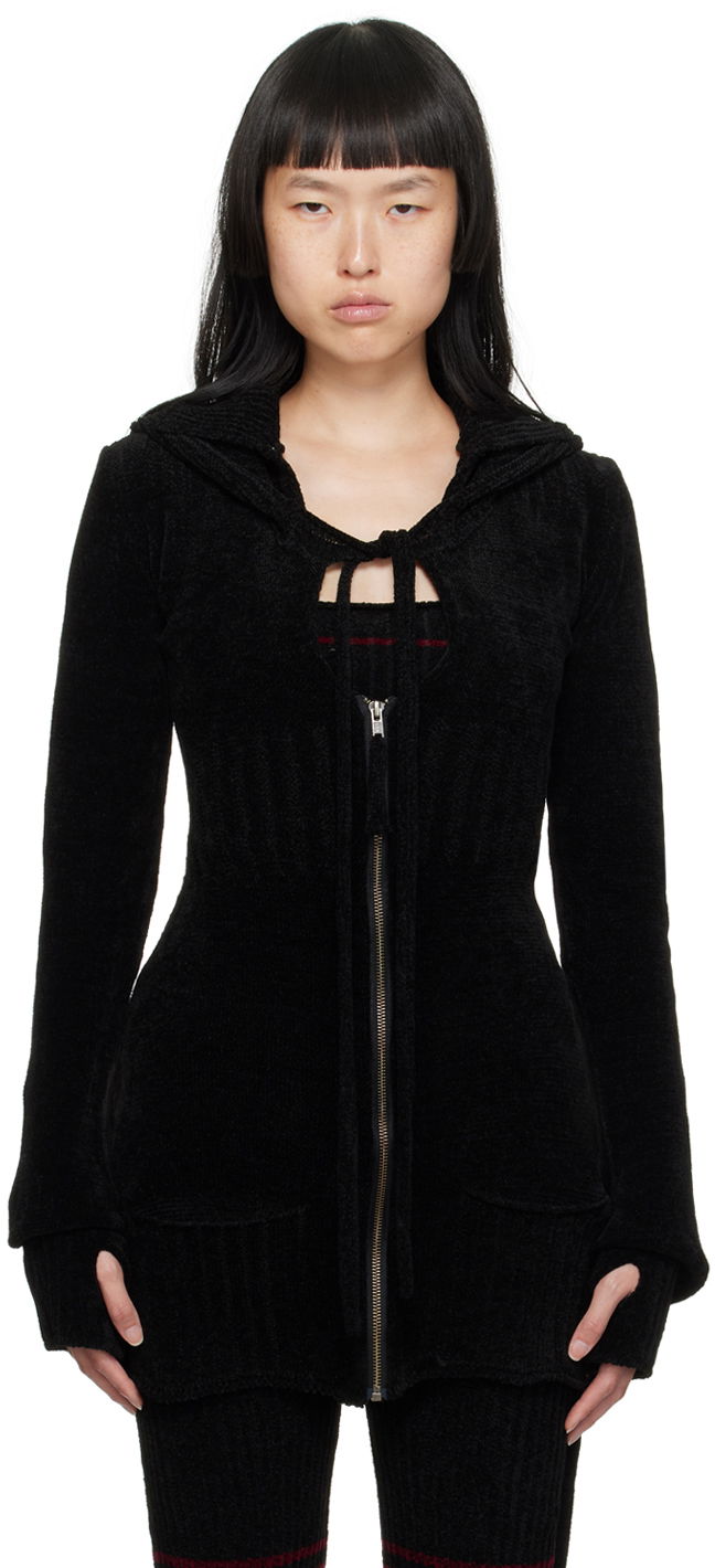 Cветр Ottolinger Ottolinger Extended Hooded Cardigan чорний | 706702