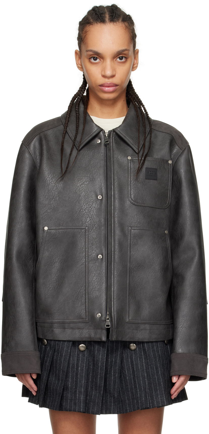 Куртка Andersson Bell Andersson Bell Carpenter Faux-Leather Jacket Сірий | awa682m