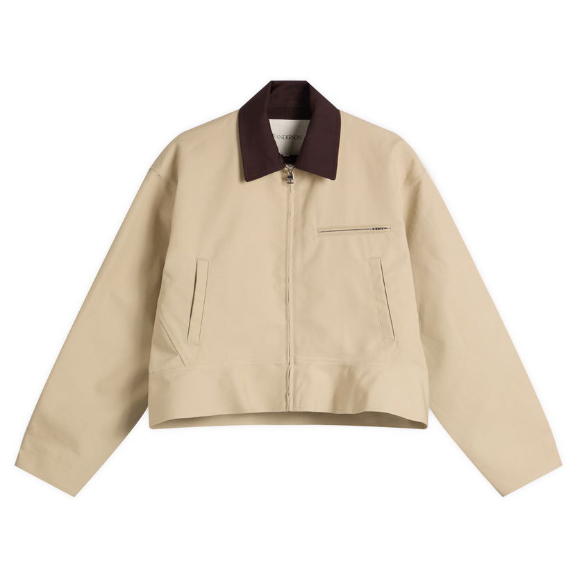 Куртка JW Anderson JW Anderson Women's Curved Hem Workwear Jacket, Size Large бежевий | JK0399-PG1802-166