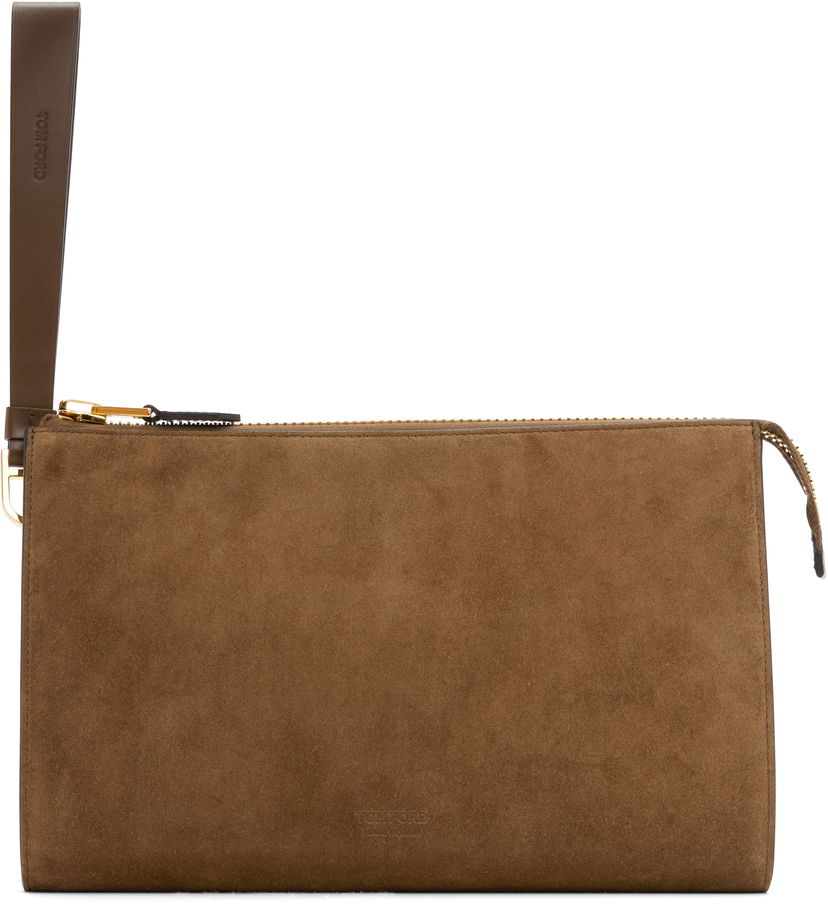 Гаманець Tom Ford Tom Ford Suede Calf Leather Mini Pouch Коричневий | H0500-LCL323G