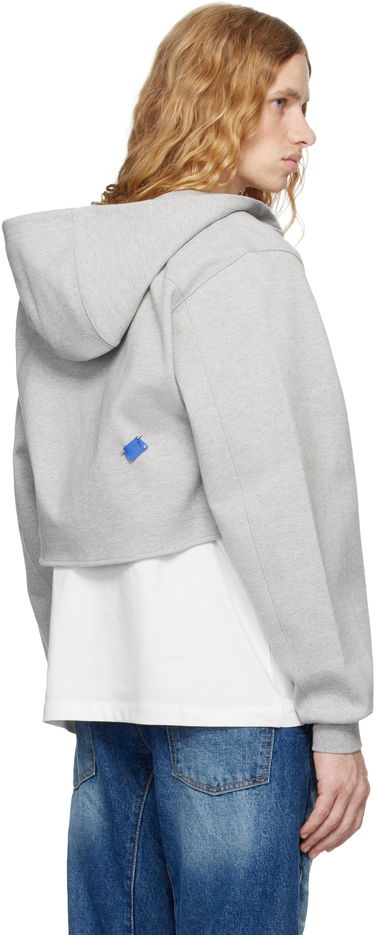 Світшоти ADER ERROR Cropped Button Hoodie Сірий | BN01FWHD0401GR, 2
