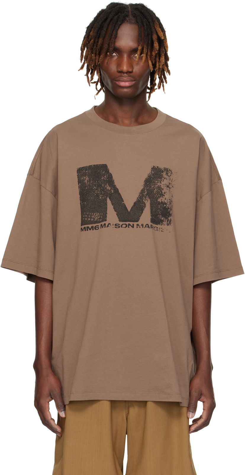Футболка Maison Margiela Maison Margiela Graphic T-Shirt Коричневий | SH0GC0048 S24312