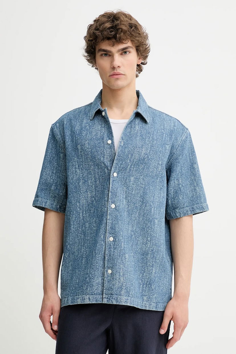 Сорочка Samsoe Samsoe Samsoe Samsoe SAAYO Regular Fit Denim Shirt Синій | M24200078