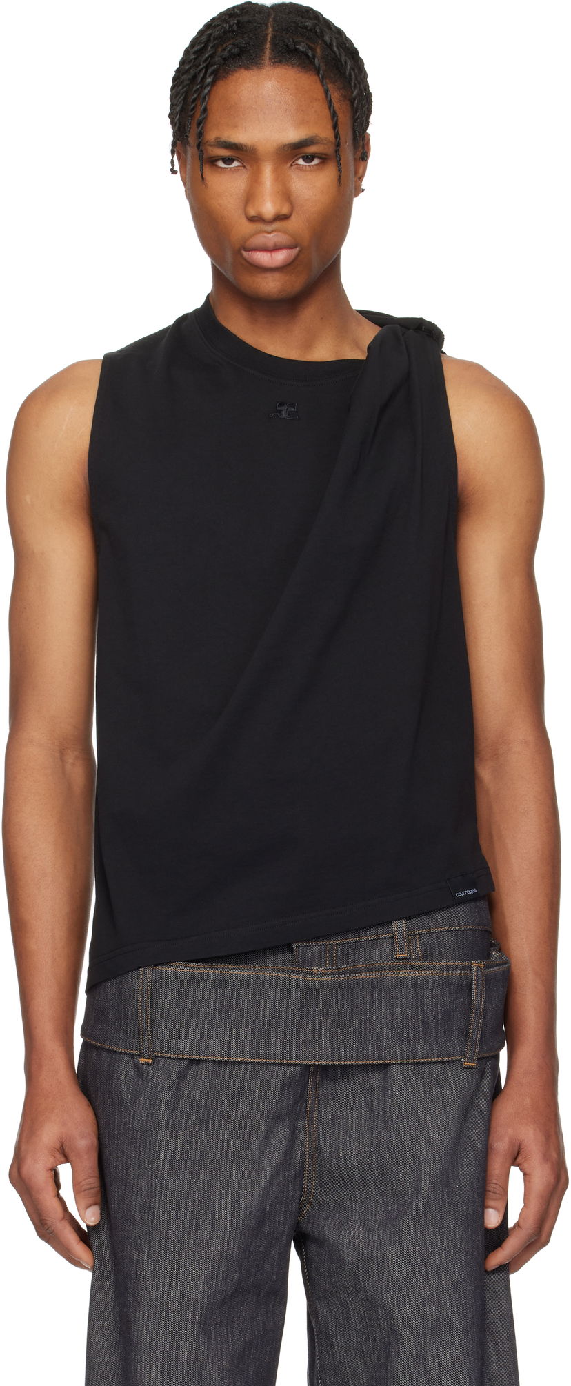 Безрукавка Courrèges Courrèges Twist Tank Top чорний | 125JDE119JS0107