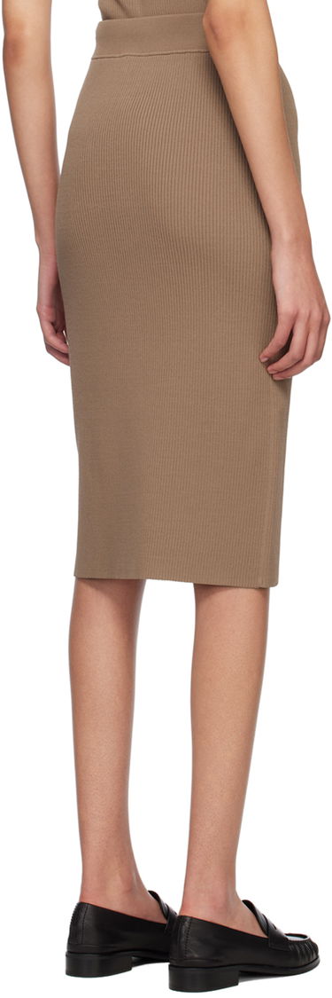 Спідниця rag & bone Asher Midi Buttoned Ribbed Skirt Коричневий | WAS23S026YL26, 2