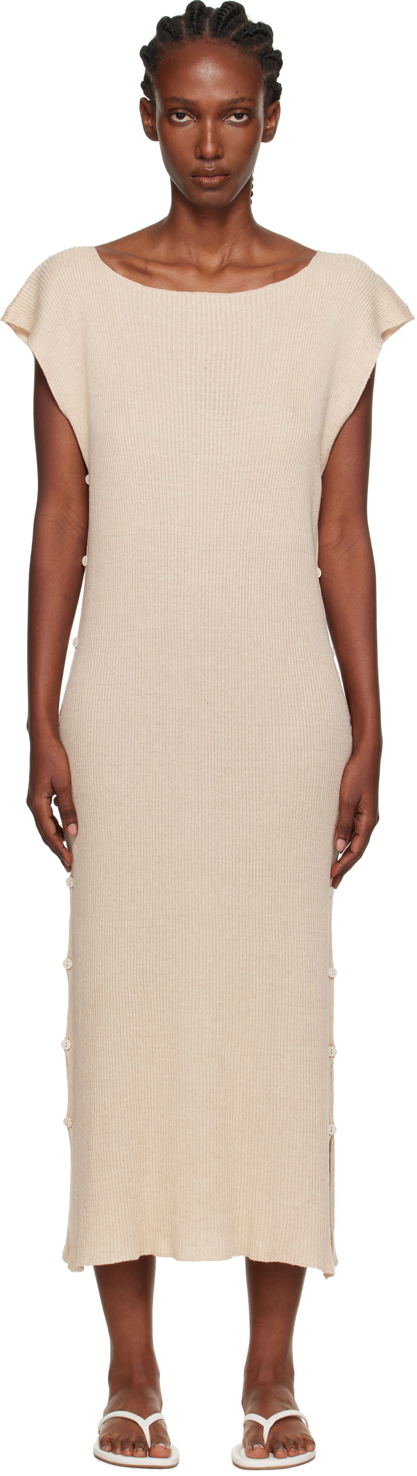 плаття Baserange Baserange Franca Maxi Dress бежевий | DRFR-LS-AU25