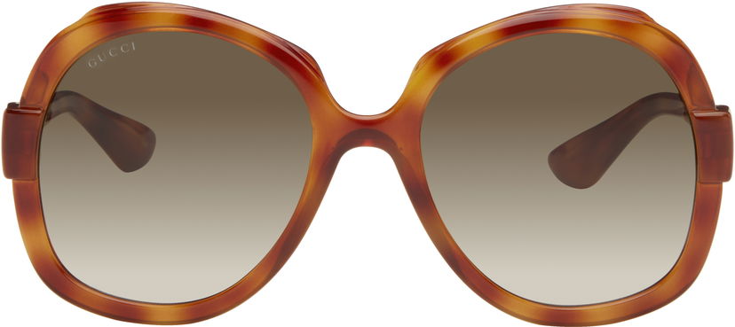 Сонцезахисні окуляри Gucci Saint Tropez Oversized Sunglasses Коричневий | GG1432S-002