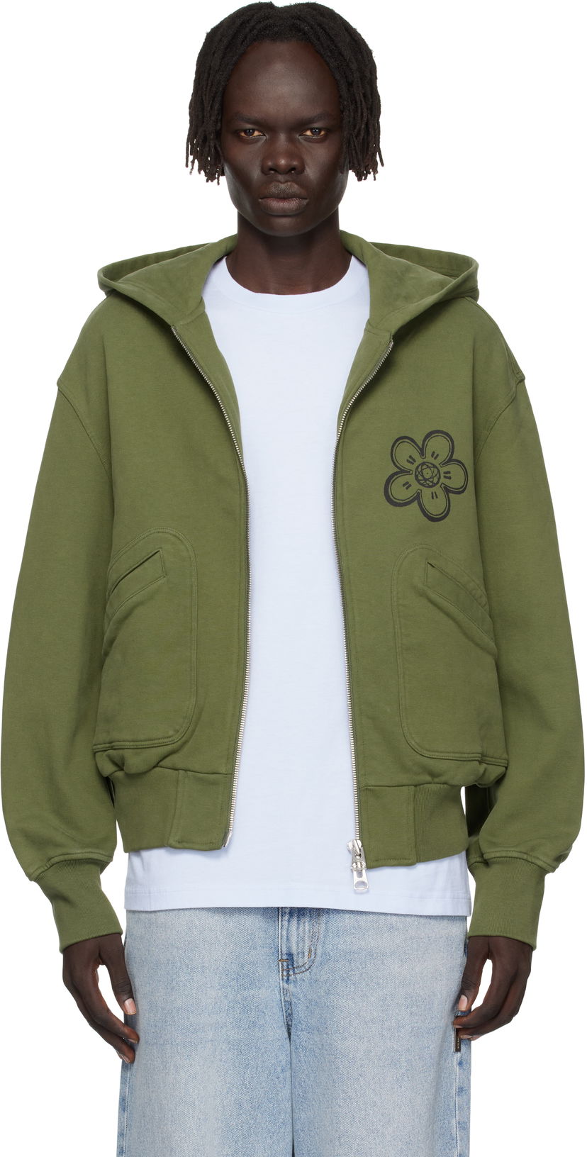 Світшоти KENZO Kenzo Paris Futura 2000 Edition Boxy Full-Zip Hoodie Зелений | FF65HO5514MT
