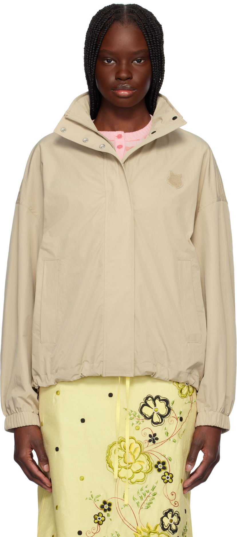 Вітровка MAISON KITSUNÉ Maison Kitsuné Windbreaker Jacket бежевий | OW02201WQ4045