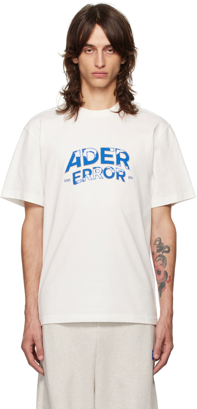 Футболка ADER ERROR Flocked Logo T-Shirt білий | BN25FYTS0101OW