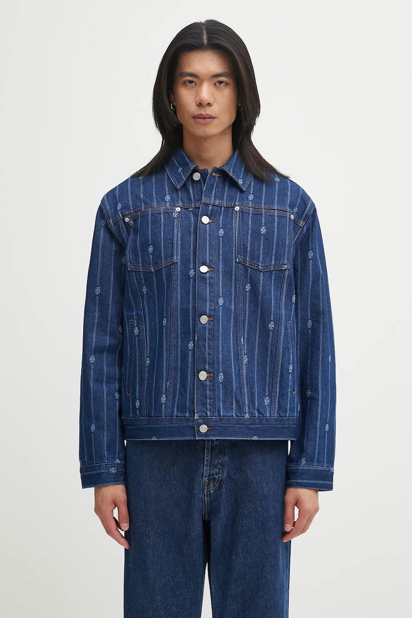 Куртка Drôle de Monsieur Drôle de Monsieur La veste Denim Monogramme Jacket Синій | I.JT182.CO238