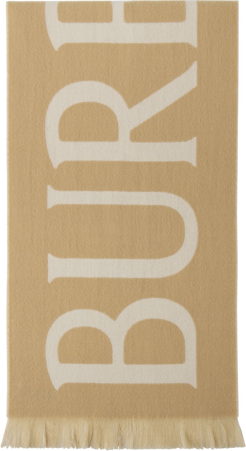 Шарф Burberry Burberry Text Scarf бежевий | 8109562