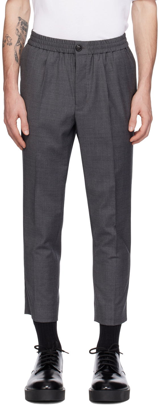 Штани AMI Elasticized Trousers Сірий | HTR206.209