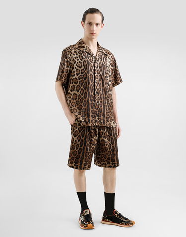 Шорти Dolce & Gabbana Dolce & Gabbana Leopard-Print Silk Shorts Різнокольоровий | GV37ATIS1B7HY13M, 1
