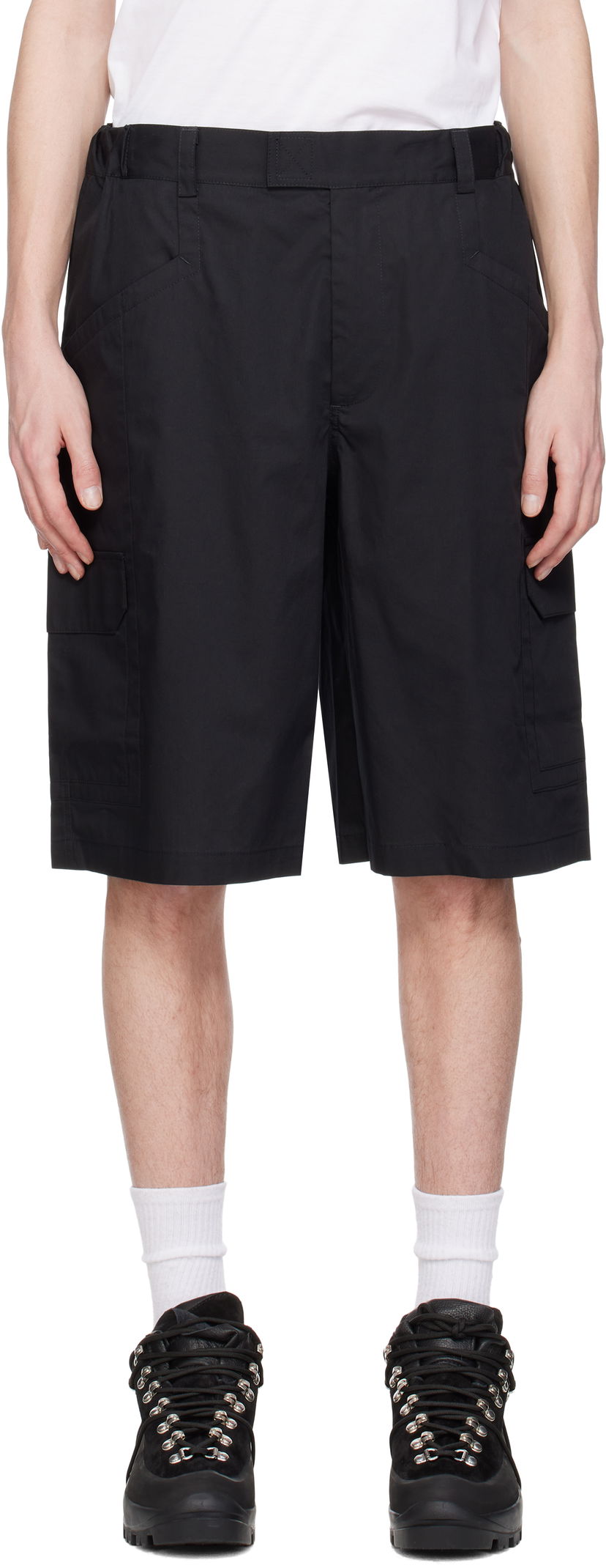 Шорти GR10K GR10K Poplin Cargo Shorts чорний | BG112087DI