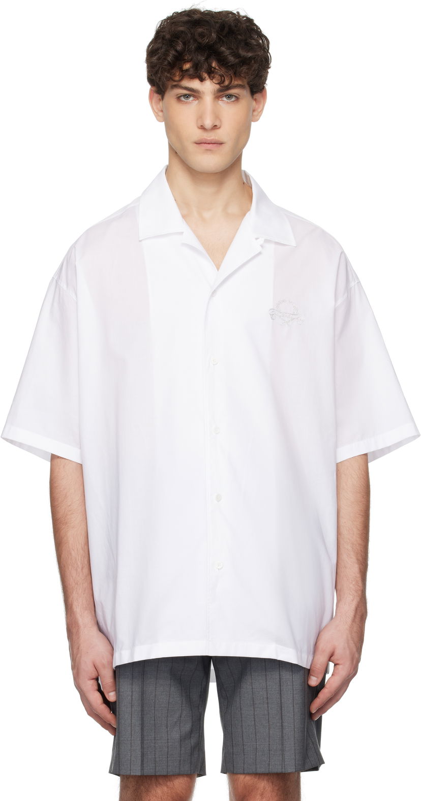 Сорочка Moschino Moschino Laurel Crown Emblem Shirt білий | 251ZZA021702341001