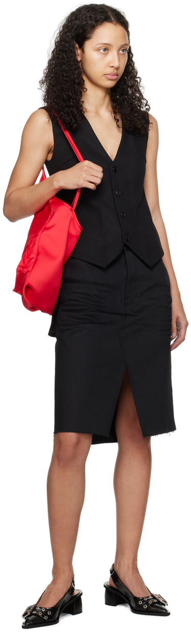 Спідниця We11done We11done Raw Edge Midi Skirt чорний | WD-DS0-24-303-W-BK, 3