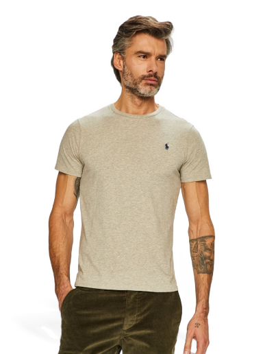 Футболка Polo by Ralph Lauren Custom Fit Tee Сірий | 710680785002