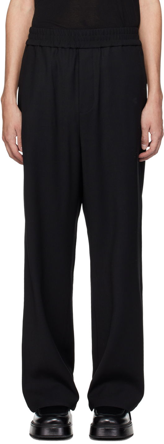Штани AMI Elasticized Waist Trousers чорний | HTR211.VI0007
