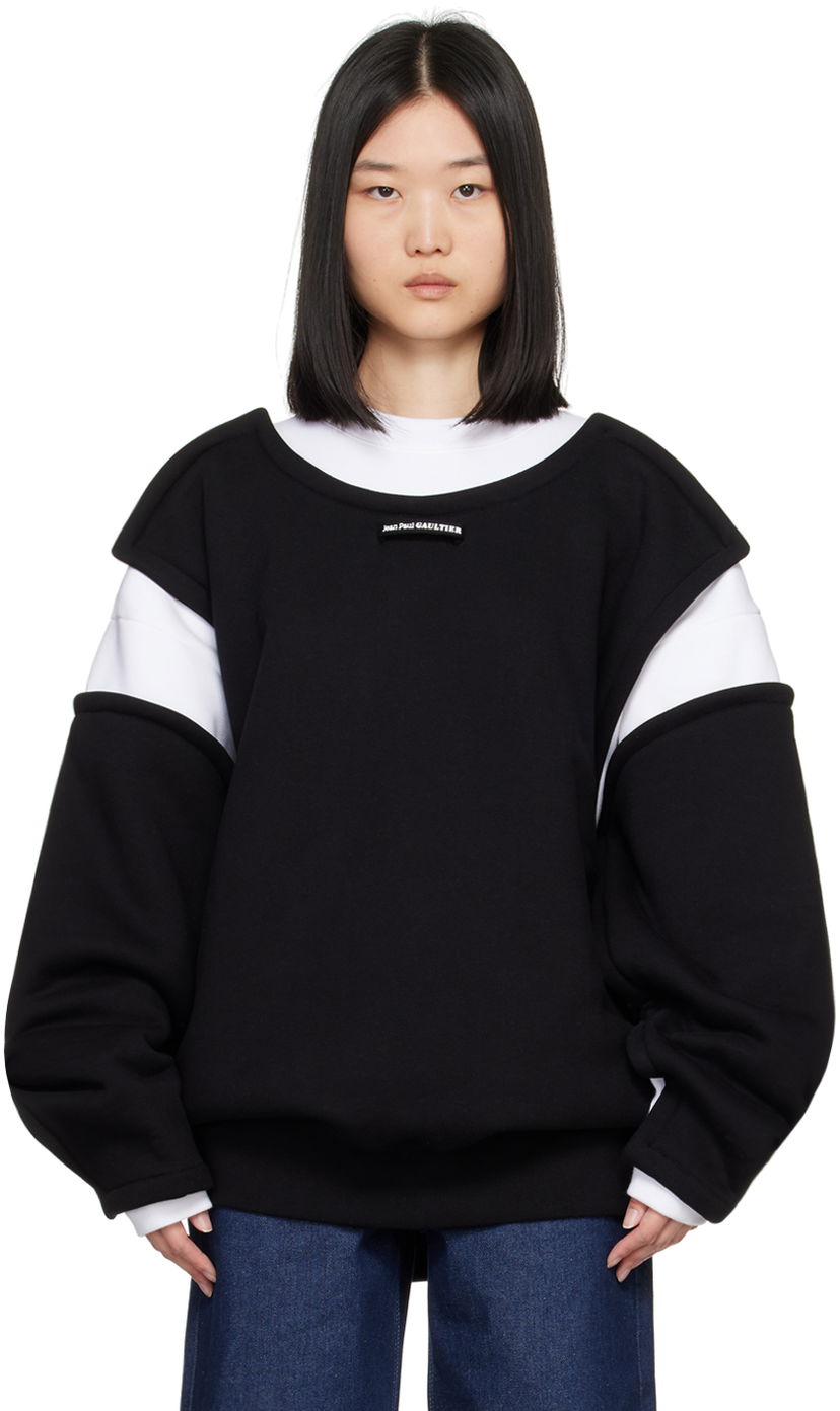 Світшоти Jean Paul Gaultier Jean Paul Gaultier 'The Petit Grand' Layered Sweatshirt чорний | 24/30-F-SW040-J057-0100