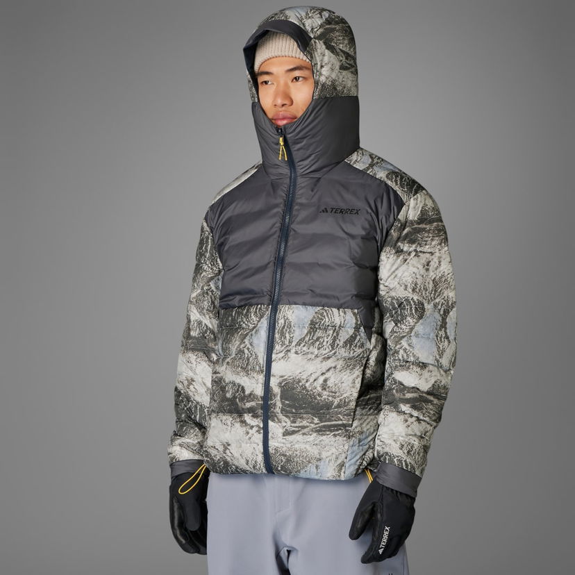 Пуховик adidas Performance National Geographic Insulated Сірий | IX7952