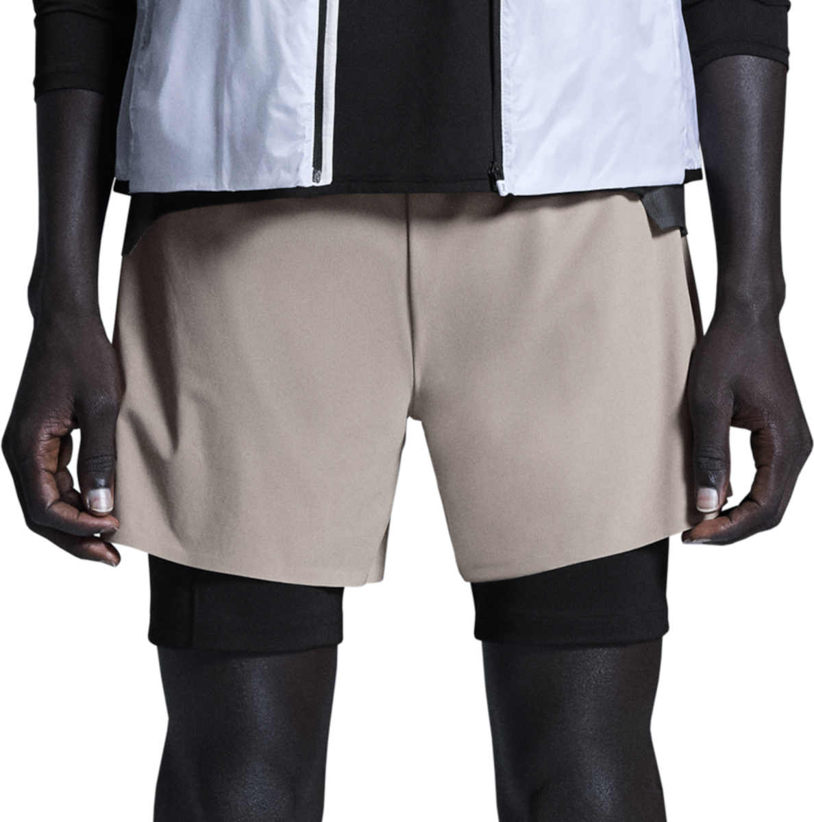 Шорти On Running On Running 5" Performance 2-in-1 Shorts бежевий | 1mf10092986, 0