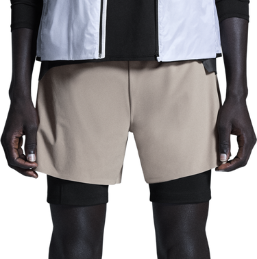 Шорти On Running On Running 5" Performance 2-in-1 Shorts бежевий | 1mf10092986, 0