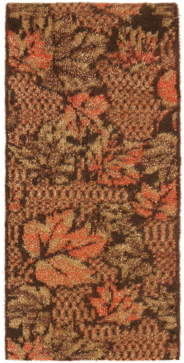 Шарф ERL Lurex Raw Edge Scarf with Abstract Pattern Коричневий | ERL05K013, 1