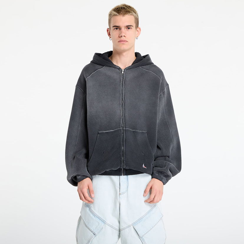 Світшоти ROA ROA Bee Sun Faded Waffle Zip Up Hoodie чорний | RBMW0513FA340 BLK0001