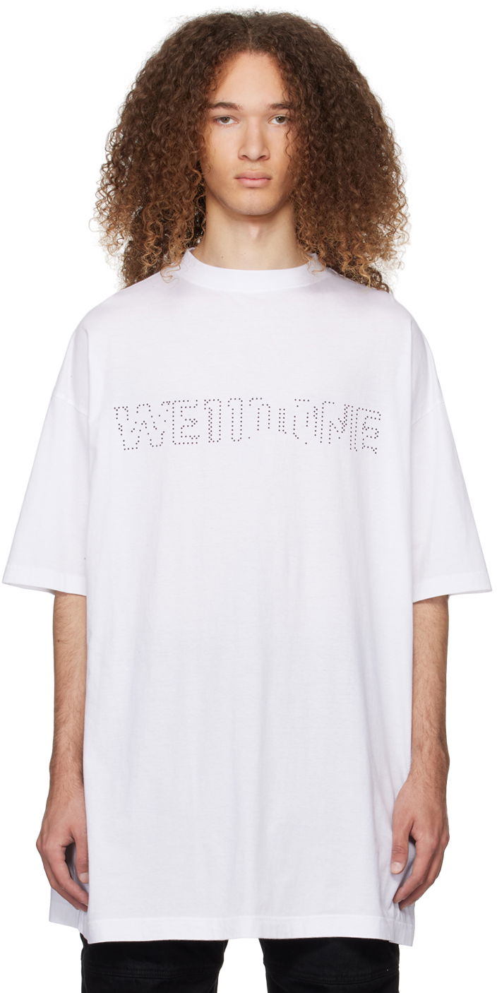 Футболка We11done Oversized Graphic T-Shirt білий | WD-TT0-24-810-U-WH