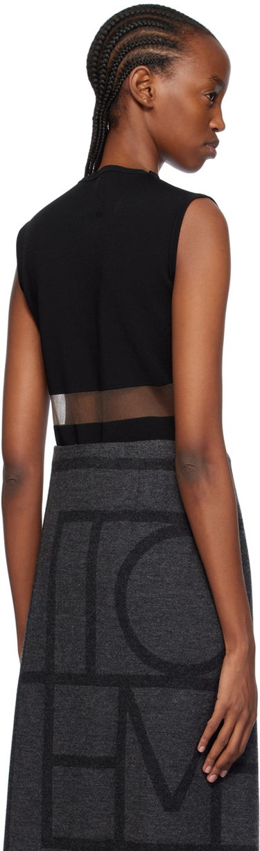 плаття TOTEME TOTEME High-Neck Mesh-Paneled Top чорний | 241-WRT1068-YA0028, 2