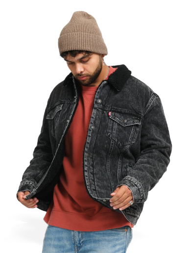Куртка Levi's Type 3 Sherpa Trucker roadster чорний | 16365-0129