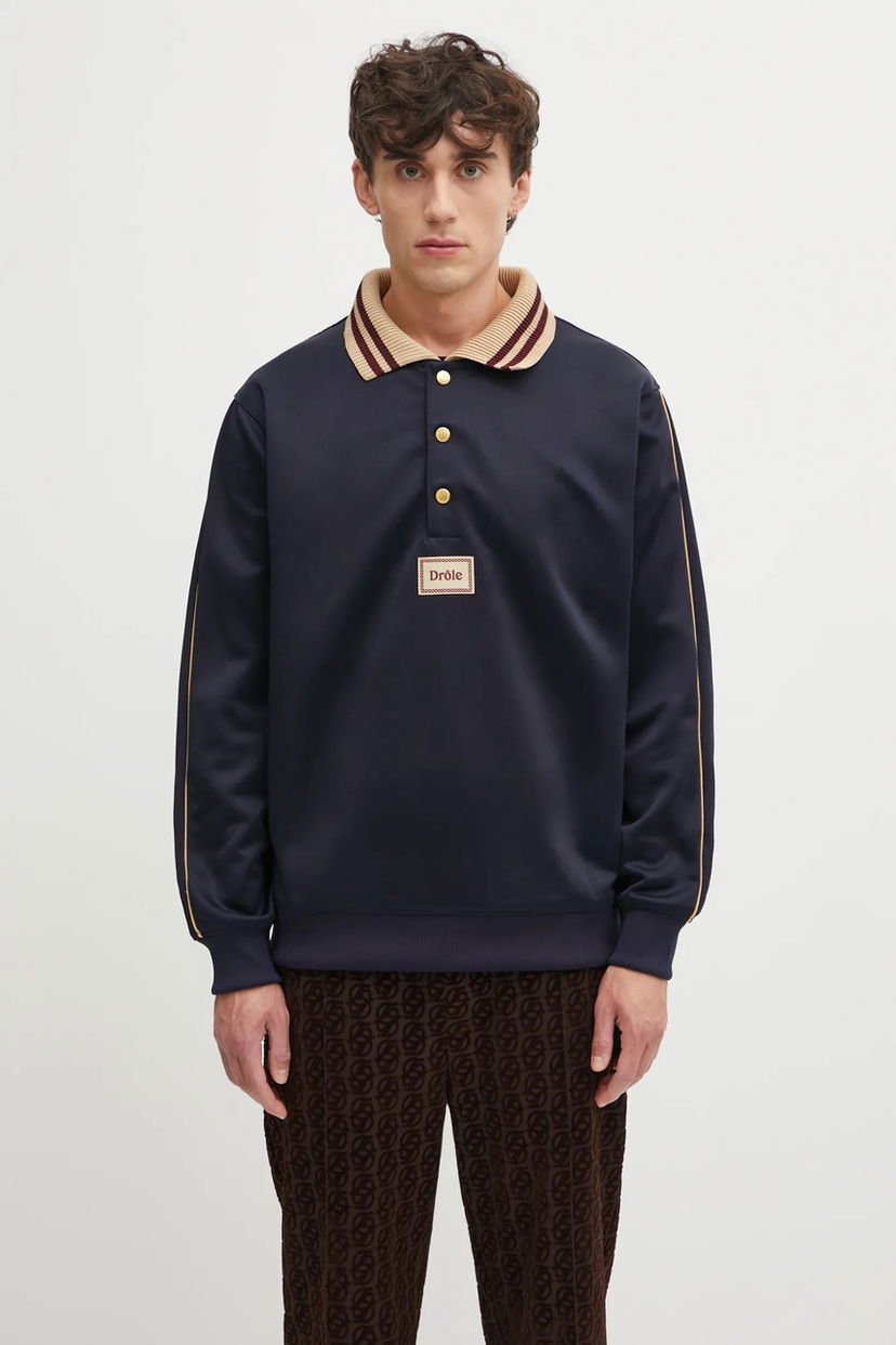 Сорочка поло Drôle de Monsieur DrUle Smooth Polo темно-синій | I.PL137.PL165