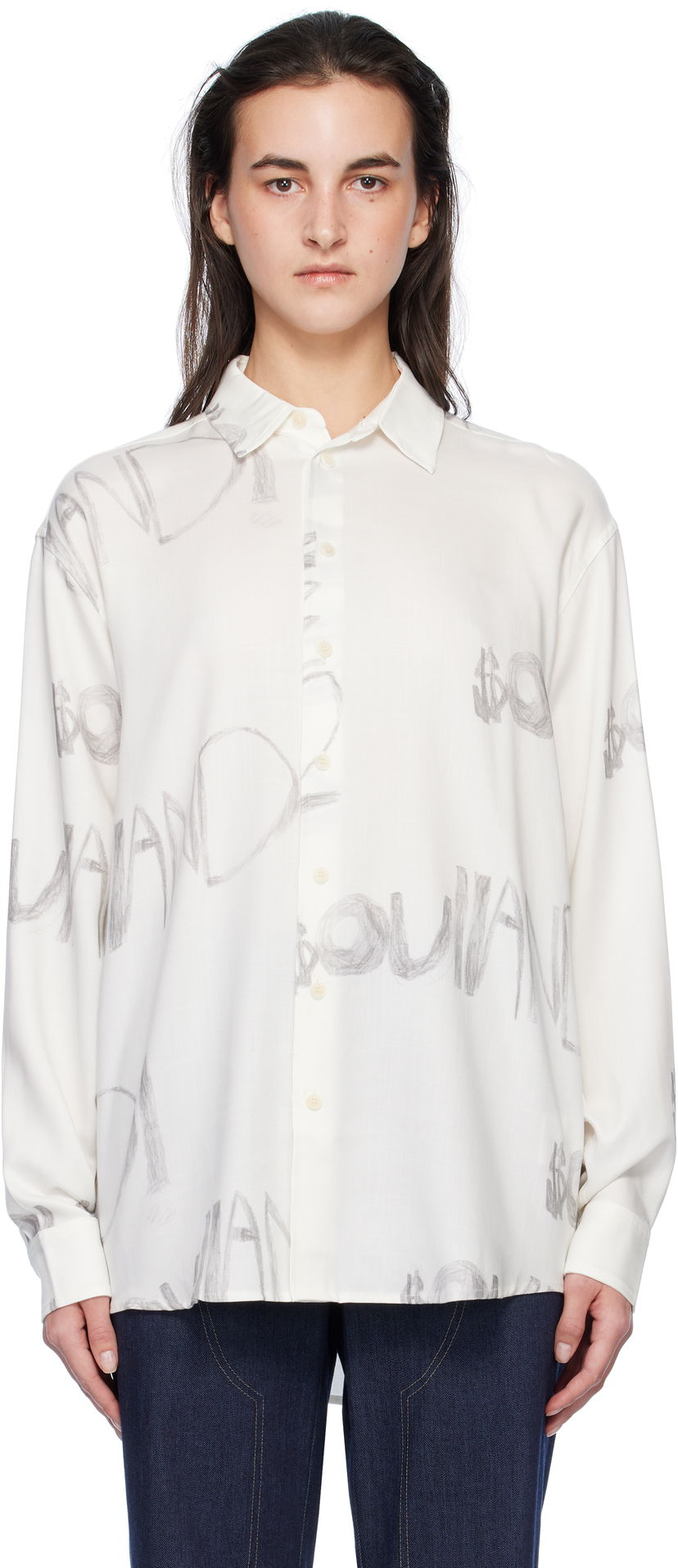 Сорочка Soulland Damon Print Shirt білий | 42027-1314