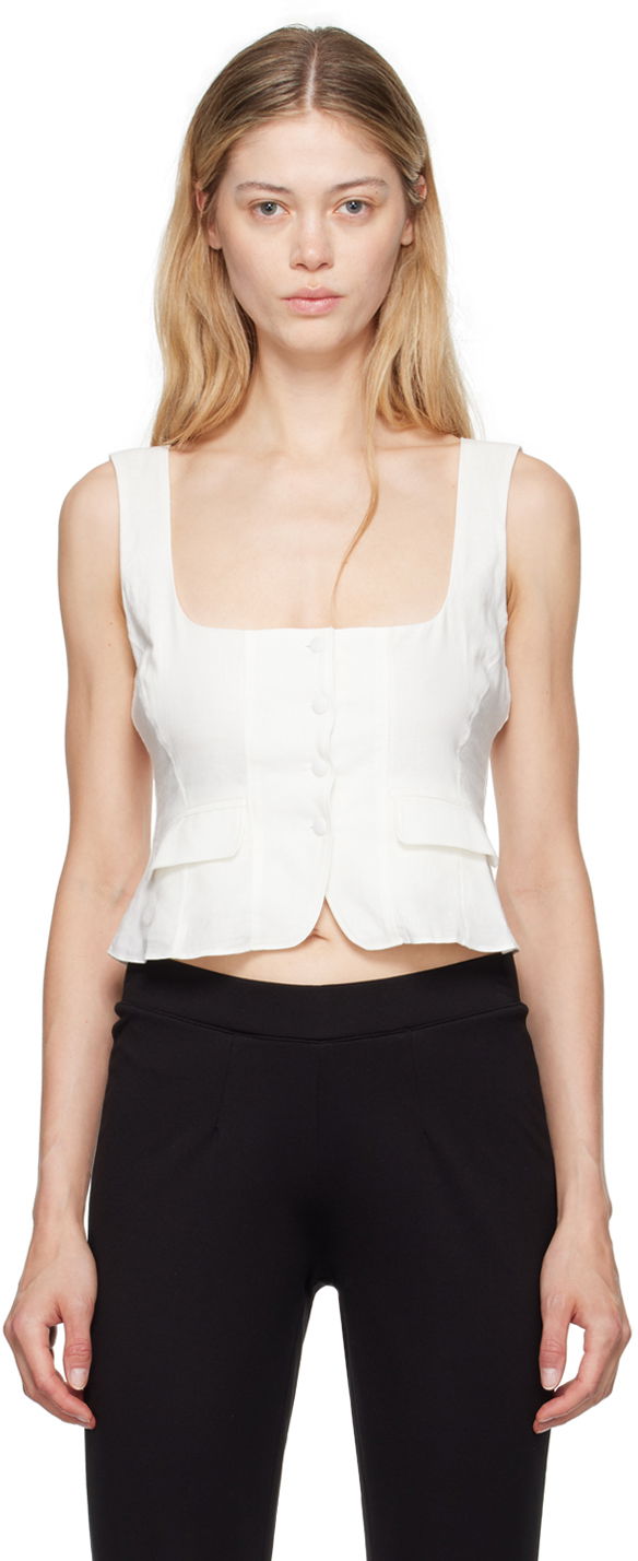 Жилет GUIZIO Guizio Adelina Peplum Tank Top білий | P24109W085