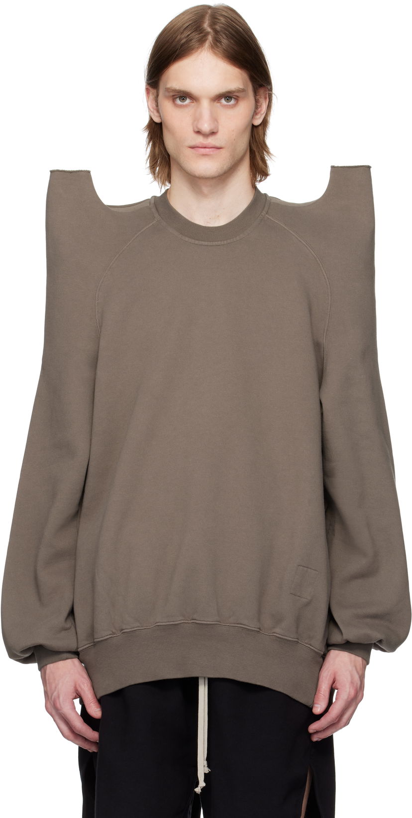 Cветр Rick Owens Rick Owens DRKSHDW Hollywood Tecsweat Sweatshirt Коричневий | DU01E3272 F