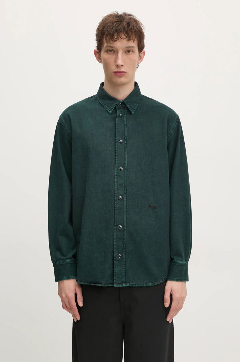 Сорочка 032C 032c Goya Denim Shirt Regular Fit Зелений | F24.URD.1341.450