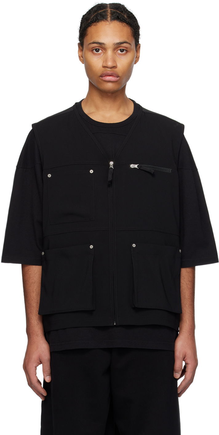Cветр Maison Margiela MM6 Pockets Vest чорний | SH0FB0001 S78536