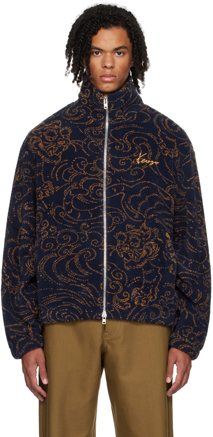 Куртка KENZO Navy Paris Star Tiger Jacket чорний | FE65BL2094FB