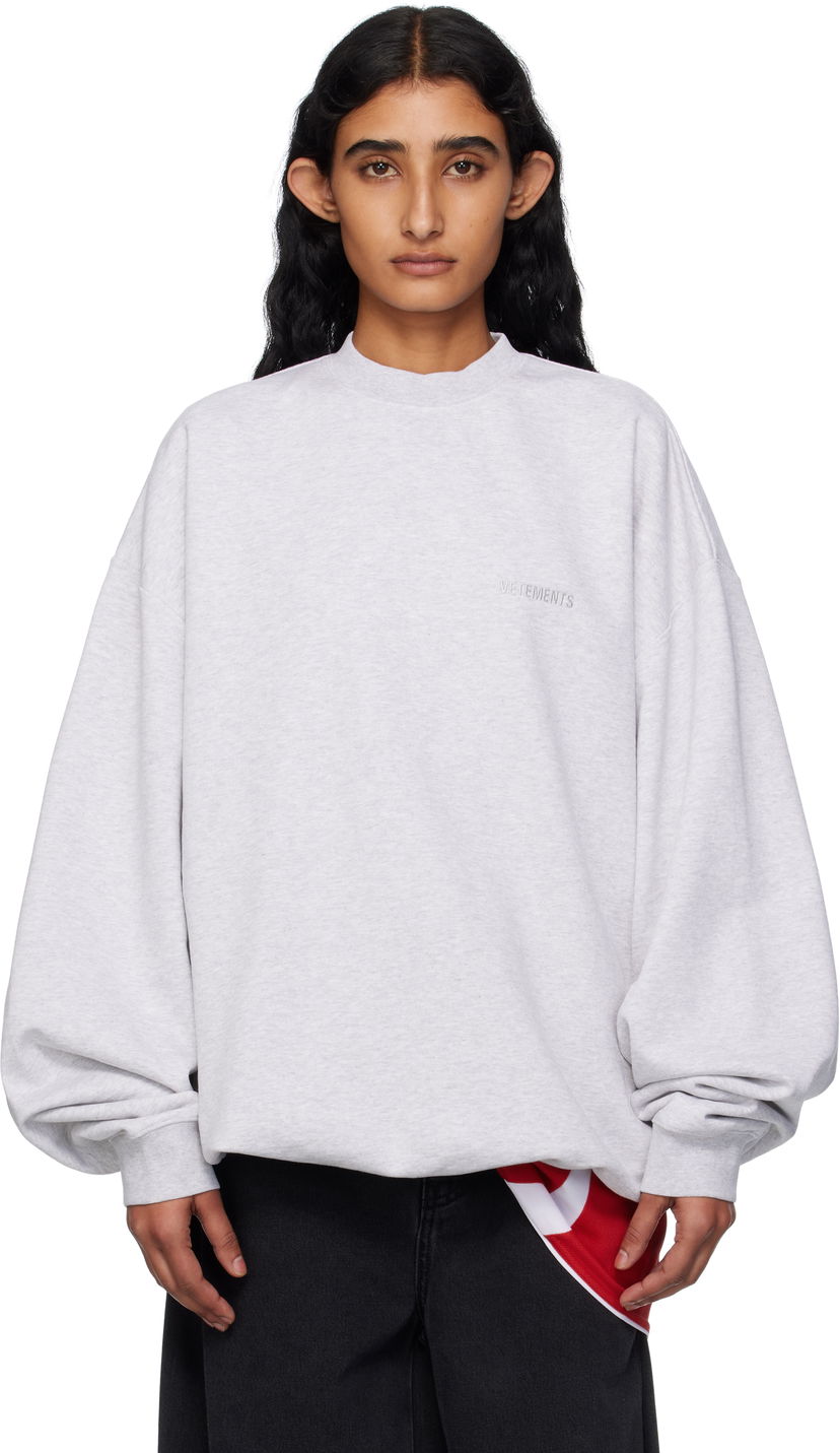 Світшоти VETEMENTS Vetements Logo Oversized Sweatshirt Сірий | UH76CW100G