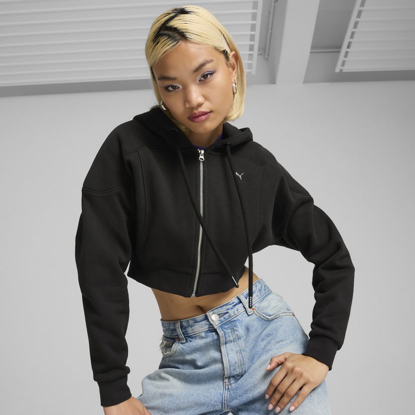 Світшоти Puma The Fast Race Cropped Hoodie чорний | 626650_01