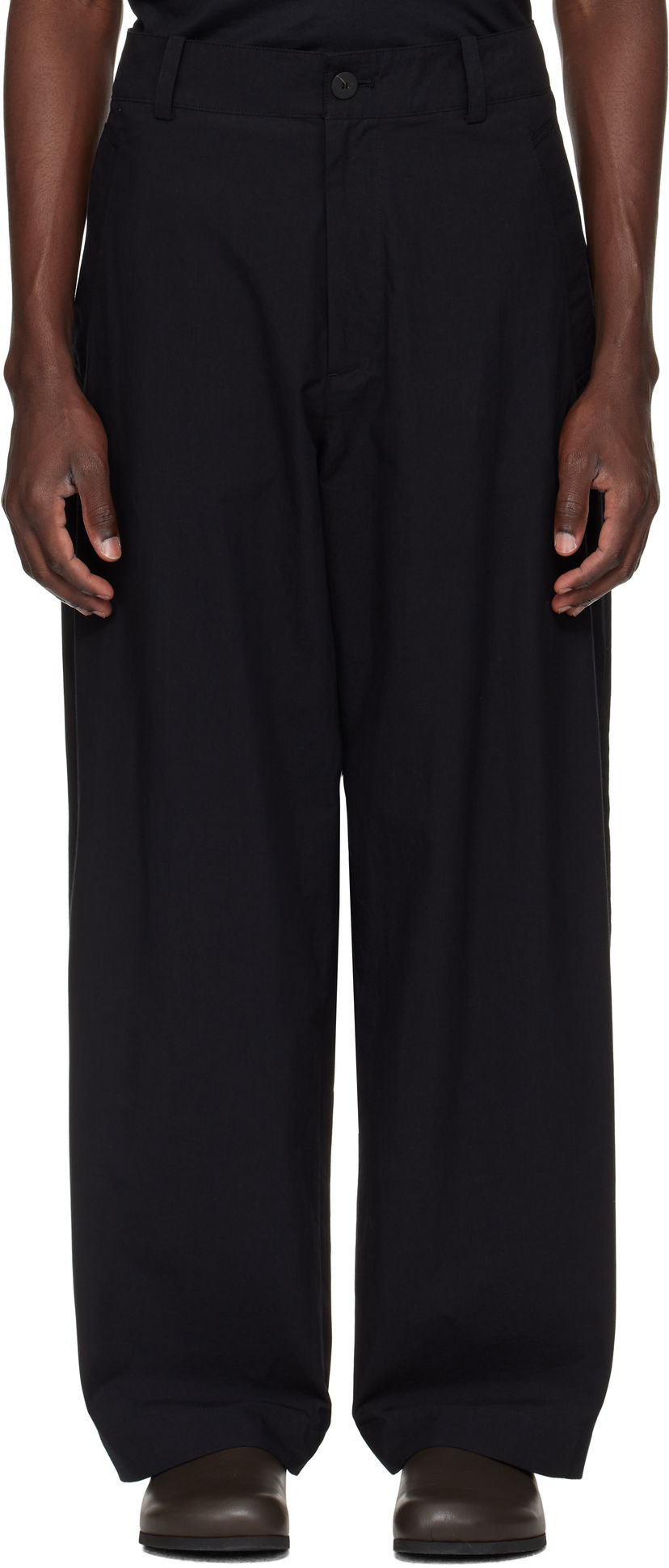 Штани Studio Nicholson Mura Trousers чорний | MURA SNM - 1361