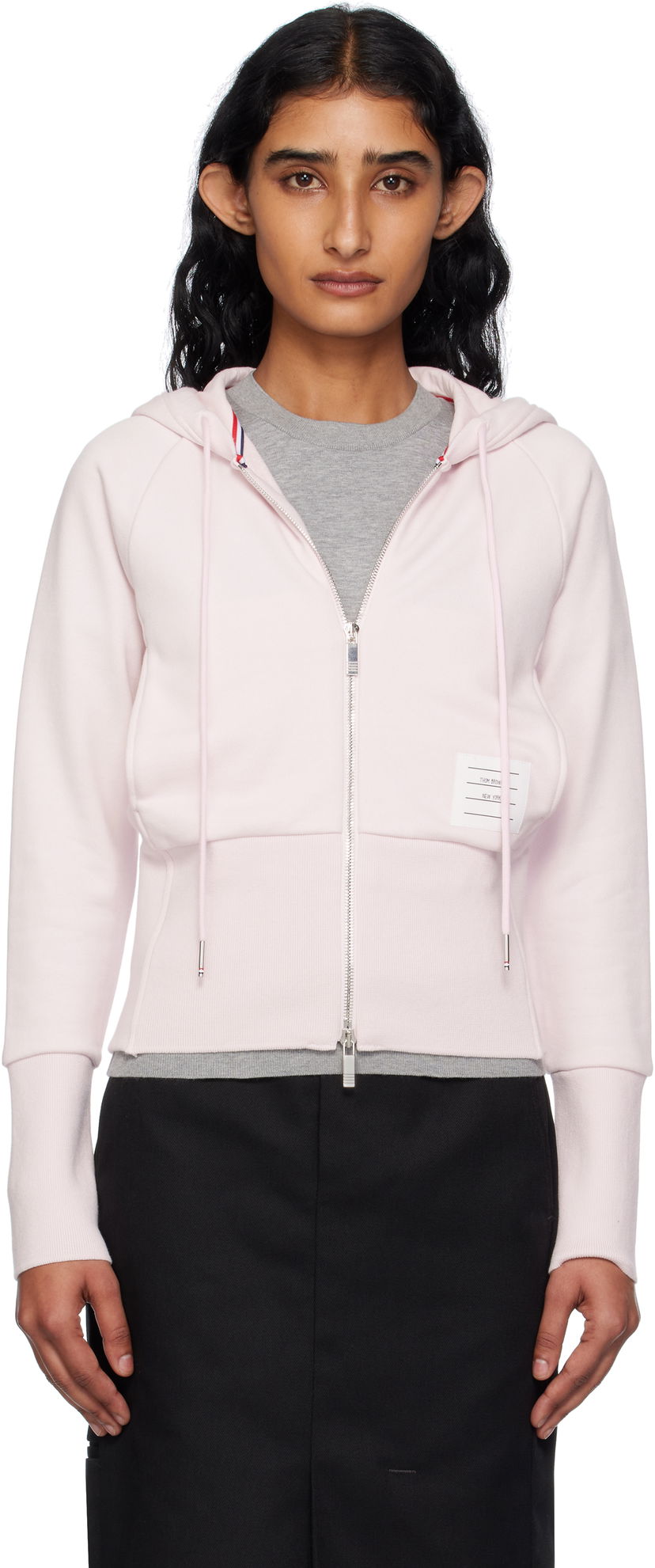 Світшоти Thom Browne Thom Browne 4-Bar Zip Hoodie Рожевий | FJT382A-03037