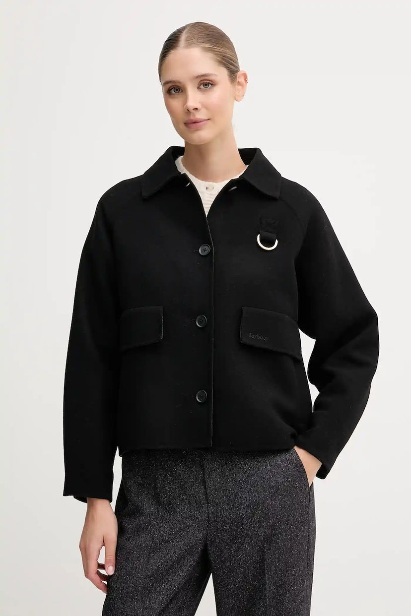 Куртка Barbour Barbour Leonie Oversized Wool Jacket чорний | LOS0077