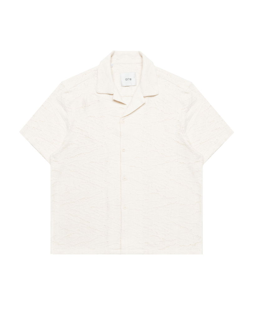 Сорочка Arte Antwerp Arte Antwerp Crochet Button-Down Shirt білий | SS25-233S