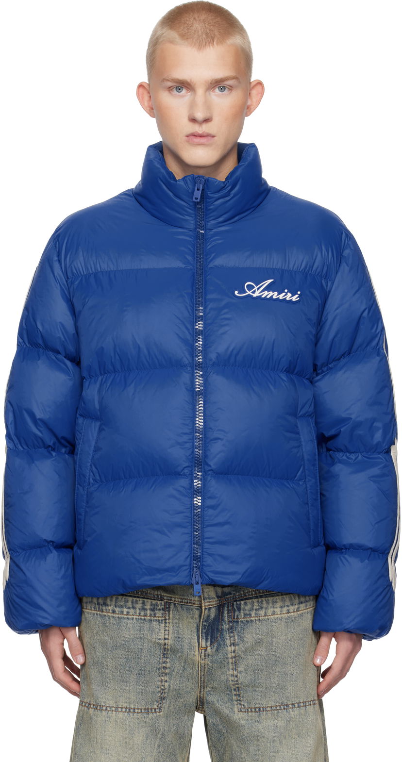 Пуховик AMIRI Bones Down Jacket Синій | AMOUDW1008