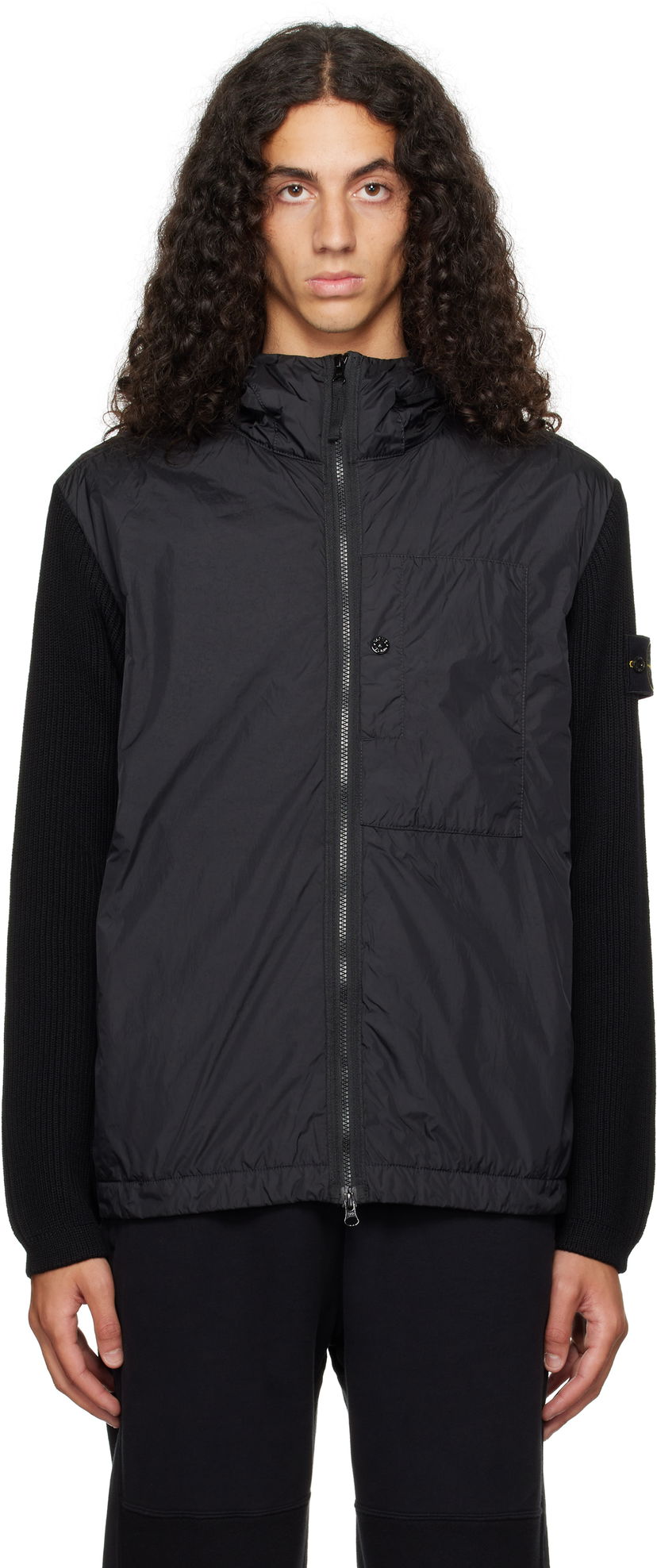 Куртка Stone Island Jacket Crinkle Reps R-NY чорний | 811545637