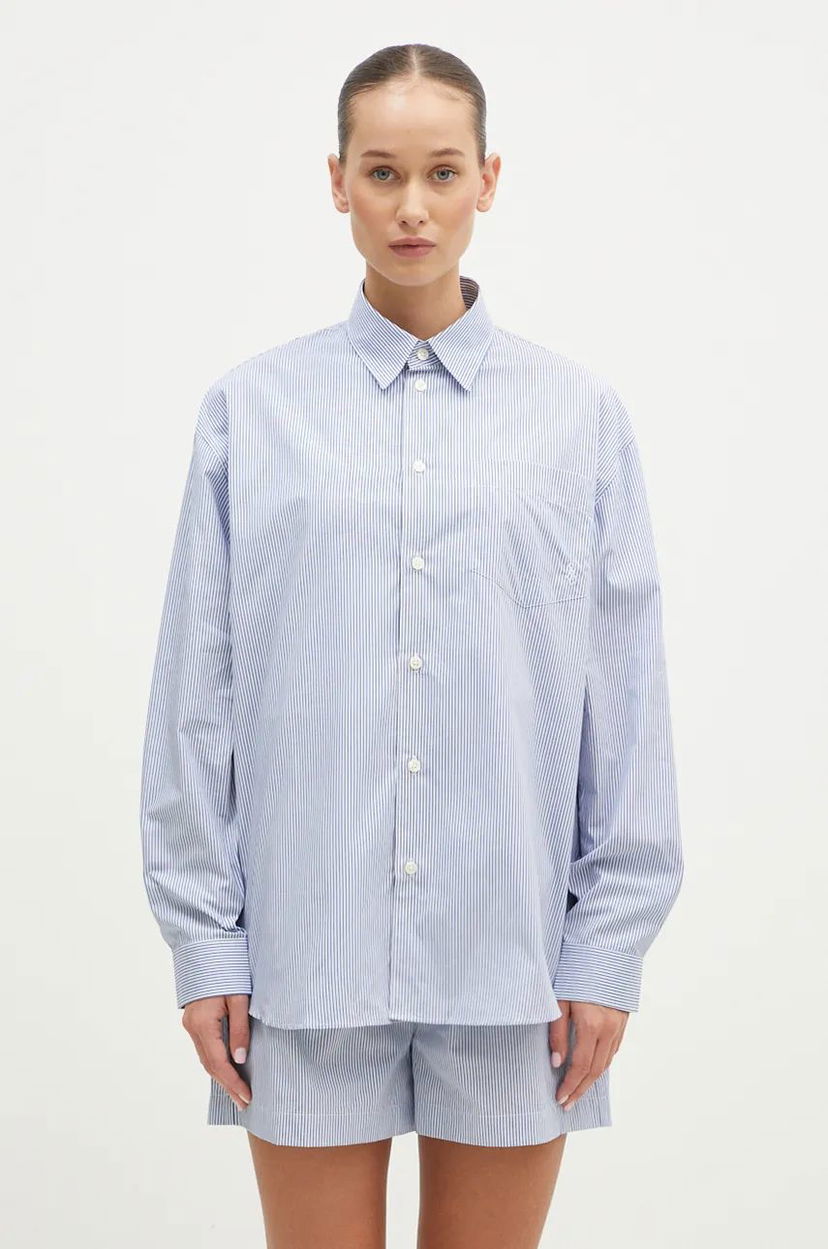 Сорочка Sporty & Rich Relaxed Fit Shirt Синій | SI006S409SN