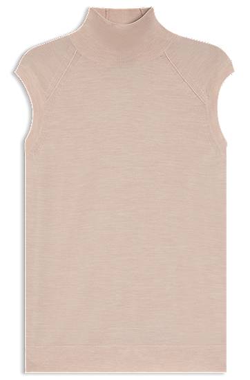 Безрукавка BOSS Merino Wool High-Neck Sleeveless Top Рожевий | 50544998