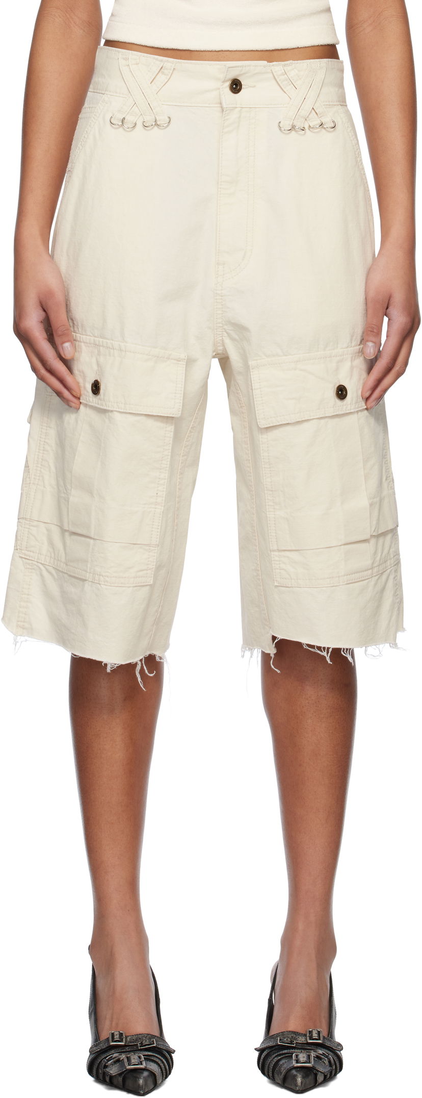 Шорти We11done We11done Military Vintage Shorts бежевий | WD-PT0-25-235-W-IV